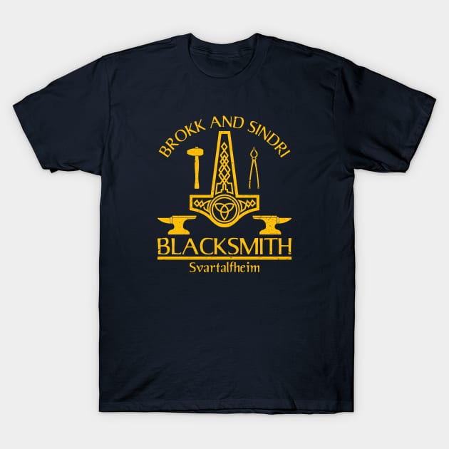 Brokk and Sindri Blacksmith T-Shirt by nickbeta